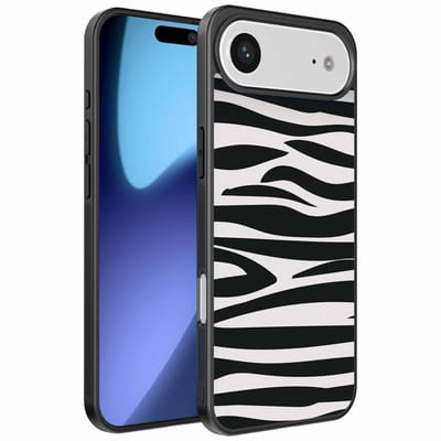 Geschikt voor iPhone Air Telefoonhoesje met zebra opdruk - TPU backcover case zebra design - Zwart Wit - Smartphonica geschikt voor iPhone 17 Air