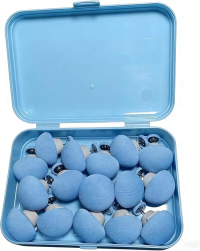 Luxe Dekbedclips - 16 Stuks - Dekbedovertrek Clips met Opbergdoos - Mushroom Design - Blauw - Matras & Gordijn Spanners - Anti-slip Dekbed Speld - Zacht Katoen