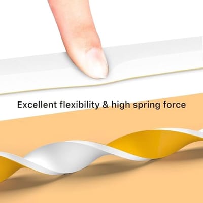 Tochtstrips voor Deuren en Ramen - 2 Rollen 6 mm x 1,5 mm - Zelfklevende Isolatietape en Weerstripafdichting - Totaal 20 m Lang - Wit