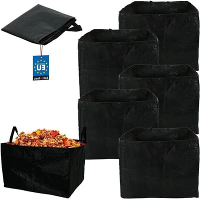 Tuinafvalzakken Set - Opruimzakken - Tuinonderhoud - Duurzaam Polypropyleen - 120 Liter - Groen