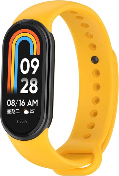 By Qubix - Siliconen bandje - Geel - Geschikt voor Xiaomi Smart Band 8 / 9 / 10