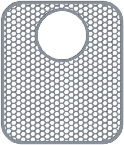 Afvoerpad - Gootsteenmat - Siliconen droogmat - Hygiënisch droogmatje - Afdruipmat - Afwas Droogmat - Vaat Afwas mat - Aanrecht Accessoires - 34 x 29cm - Grijs