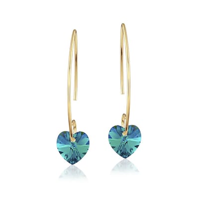 Montebello Oorbellen Liv HG47 - Swarovski Hart - 925 Zilver Verguld - Ø10mm - 35mm