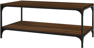 Salontafel - Koffietafel - Woonkamer Decoratie - Industriële Stijl - 80x50x40 cm - Bruin Eiken