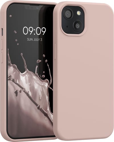 kwmobile telefoonhoesje geschikt voor Apple iPhone 13 - Hoesje met siliconen coating - Smartphone case in oudroze