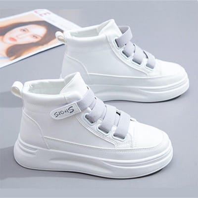 Chaussures Vulcanisées Blanches Pour Femmes Chaussures Pour Femmes Respirantes Automne Populaires Style Coréen Étudiants Couples Baskets de Running 36 grise