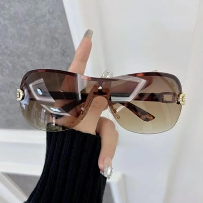 Unieke Vierkante Zonnebril Vrouw Man Verloop Zonnebril Vrouw Man Designer Klassiek Reizen Buiten Oculos De Sol Other gray