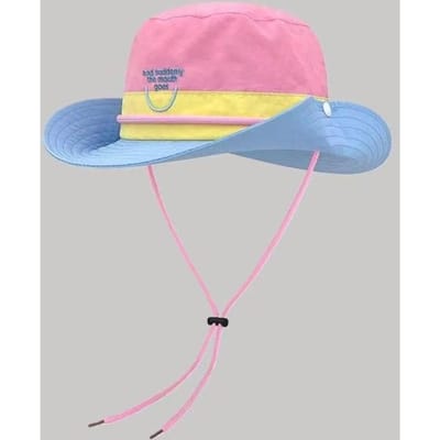 Nieuwe Retro Grote Rand Emmerhoed Lichtgewicht Dopamine Kleur Zonbescherming Hoed Sneldrogende Vissershoed Zomer Buiten pink