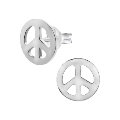 WeLoveSilver - Oorstekers - Zilveren Vredesteken - 925 Zilver