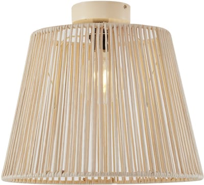 QAZQA jayla - Japandi Plafondlamp met kap voor buiten - 1 lichts - Ø 40 cm - Beige - Buitenverlichting