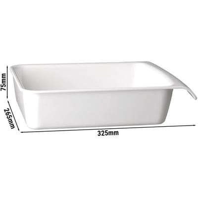 GGM Gastro (6 Stück) GN-Schale 1/2 - CASCADE - Melamin - 3,65 Liter - Tiefe: 75mm