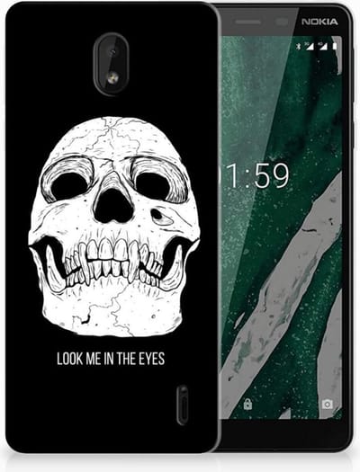 Silicone Back Case Nokia 1 Plus Skull Eyes