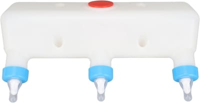 Voederdispenser voor kleine dieren met 3 fopspenen - Ideaal voor biggen, puppy's en kittens - Multifunctionele melkvoeroplossing voor boerderijgebruik