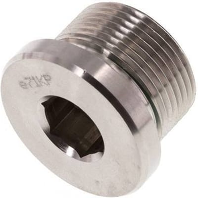 Plug M26 X 1.5 RVS FKM met binnenzeskant 400 bar (5620.0psi)