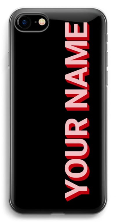 Gepersonaliseerd - Case Company® - Hoesje geschikt voor iPhone 7 hoesje - Namecase - Soft Cover Telefoonhoesje - Bescherming aan alle Kanten en Schermrand