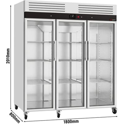 GGM Gastro Kühlschrank Edelstahl ECO - 2100 Liter - mit 3 Glastüren