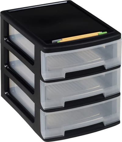 Curver Babel Ladesysteem A4 - 3x5L - 35x26,5x31,3 cm - Zwart