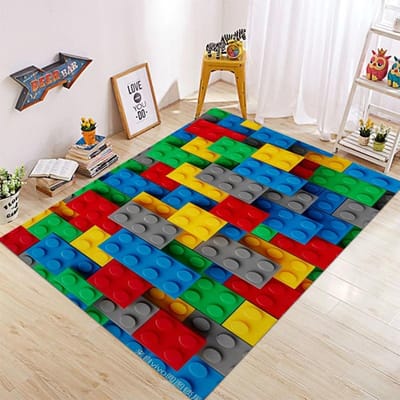 3D Bouwsteen Tapijt Driedimensionaal Tapijt Woonkamer Bank Deurmat Decoratie Antislip Vloermat Huisdecoratie 40x60cm16x24in