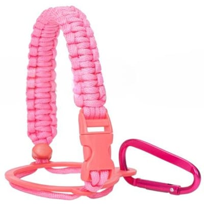12-64oz Waterfles Accessoires Paracord Touwhouder Brede Mond Fles Draagbaar Touw Handvat Bekerhouder Kleur Bekerinhoud Touw roze
