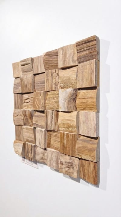 Teakea Teakhouten Wandpaneel 'Mystical Rough' – FSC Recycled – 30x30 cm – Geborsteld