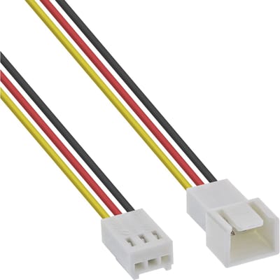 InLine® Ventilatorkabel verlengsnoer, 3-pins Molex stekker/socket, lengte 2m