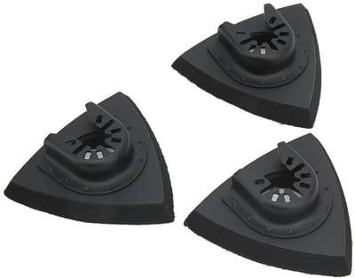 Dailygoods- Schuurpad Set 3 Stuks - Schuurpapier Driehoek - Oscillerende Gereedschap - Flexibel Gebruik - Hoogwaardige Materialen - Voor Hoekjes en Lastige Plekken - Schuuraccessoire