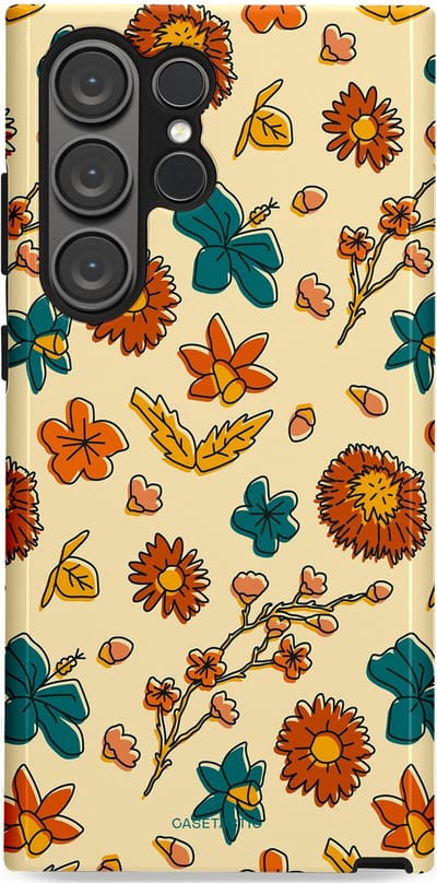 Casetastic Hoesje Geschikt voor Samsung S23 Ultra - Stijlvolle Beschermende Duo-layer Case - Boranisch veld