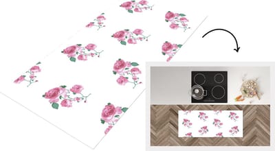 Keukenloper - Loper keuken - Rozen - Patronen - Bloemen - 120x50 cm - Keukenloper vinyl