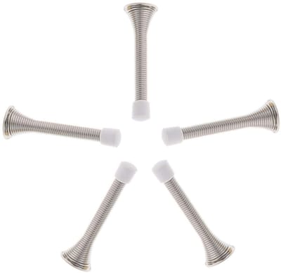 Dailygoods- Deurstopper Lente - 5 Stuks - Muurbevestiging - Metaal - Bescherming tegen deurkrukken - Eenvoudig te monteren