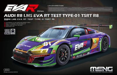 Meng Model Modelbouwpakket Auto - MENG CS008 AUDI R8 LMS EVA RT TEST TYPE-01 TSRT R8 Plastic - 1:24 - Modelbouw