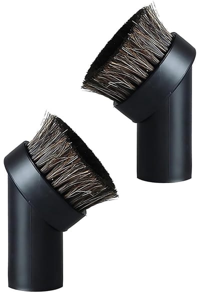 Dailygoody - Stofborstel - 2 Stuks Paardenhaar Stofborstel - Universele Fit - 32mm - Voor Stofzuiger - Geschikt voor Diverse Modellen