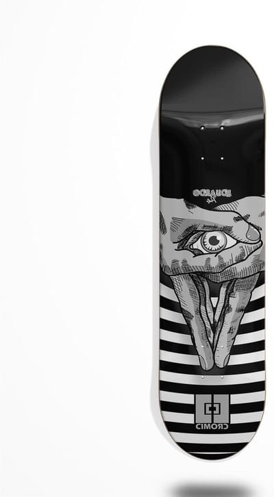Skateboard Dek - Houten Plank - Street Skate Tricks - Icon Stamp Design - 8.5 Inch - Grijs