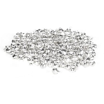 300 Stuks Kleine Belletjes IJzer Materiaal Zilver Mini Hanger Sieraden Handwerk Accessoires 6mm gray