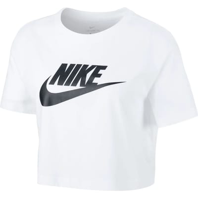 Nike Sportswear Essential Cropped Icon Futura T-Shirt Dames - Maat M