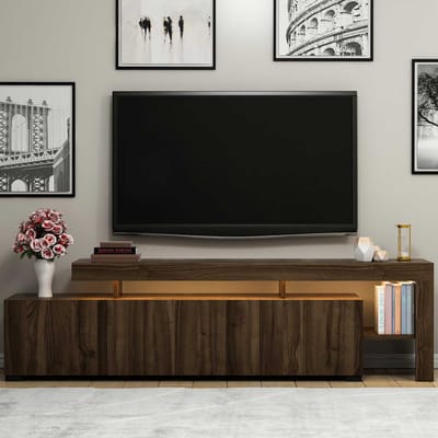Beliz TV-meubel | 100% MELAMINE | Walnoot - Emob - TV-meubel - Bruin - MDF
