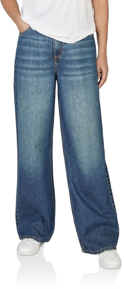 DENIMFY Dames Jeans Broeken DFDana comfort/relaxed Fit Blauw Volwassenen