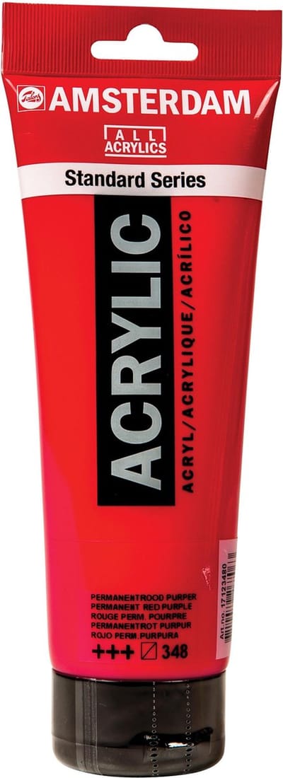 Acrylverf - #348 Permanentrood Purper - Amsterdam - 250 ml