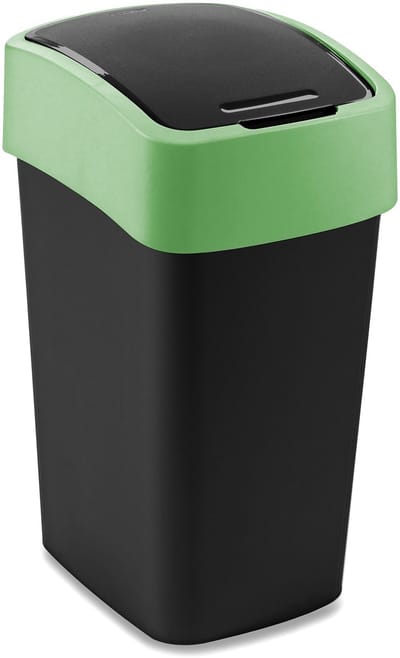 Curver Flip-Bin Vuilnisbak Zwart/Groen 25L
