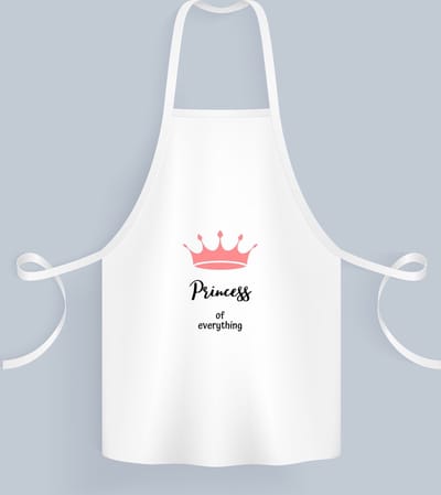 Akyol - princess of everything Keukenschort - Princess - iemand die zich voelt als een princess - verjaardag - cadeau - kado - geschenk - 82 bij 71 cm