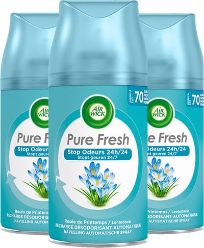 Air Wick Freshmatic Luchtverfrisser - Pure Fresh Lentedauw - 3 Stuks - Voordeelverpakking