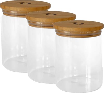 Pandoo - Voorraadpot - Glas - 800 ml - 3 Stuks