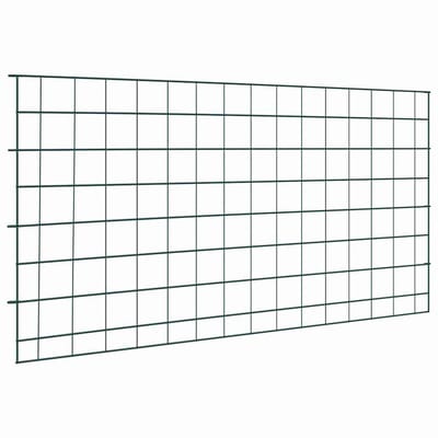 vidaXL - Vijverhekset - 5 - st - 100 - x - 50 - cm - Staal - Groen