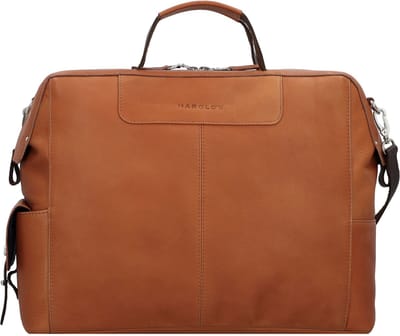 HAROLD'S Leren Business tas Country Framebag Businessbag Cognac Lichtbruin