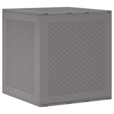 vidaXL - Opbergbox - met - opslag - Lichtgrijs - 55 - x - 53 - x - 57 - cm - Polypropyleen