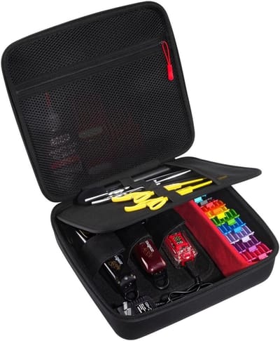 Beschermende Opbergtas voor Haartrimmer en Scheerapparaat, Ruime en Universele Opberging met Accessoires Compartimenten, Zwart en Duurzaam