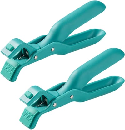 QTTVBTNA -2 Stuks Anti-Hittegrijpers – Pizzapan- en Komtangen Set voor Veilige Hantering van Hete Pannen, Schalen en Bakplaten – Hittebestendige Keukentangen voor Koken en Bakken