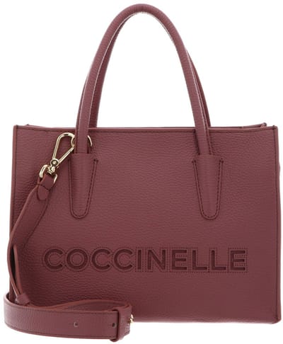 COCCINELLE Leren handtas schoudertas Myrtha26 Handbag Grained Leather Winter Rose oud roze