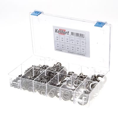 Kelfort Assortimentsdoos ring RVS A2 DIN127 + DIN 6798
