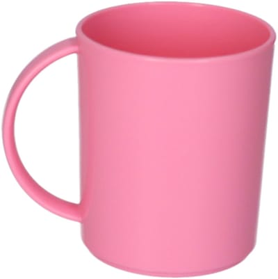 Plasticforte onbreekbare Drinkbekers - kunststof - 350 ml - roze - kinderen - camping- mokken