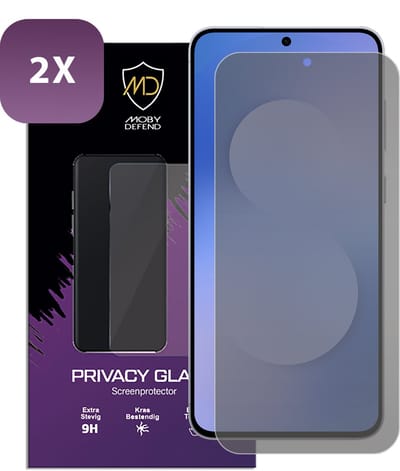2-Pack MobyDefend Screenprotectors - Geschikt voor Samsung Galaxy S25 FE - Matte Privacy Glass Screensavers